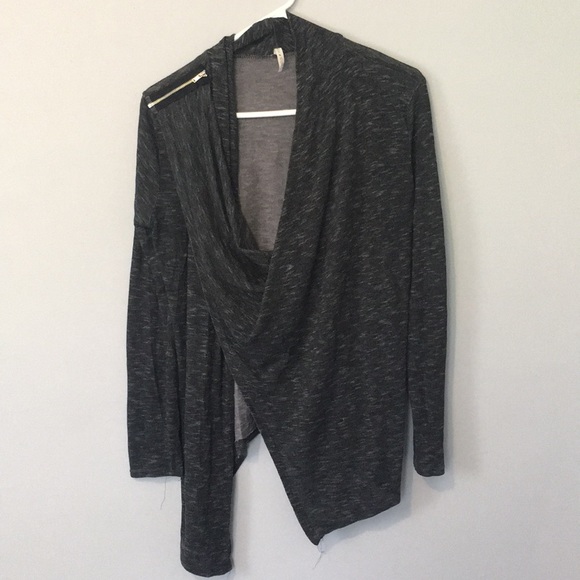 lime n chili Tops - Cardigan zips into cowl neck shirt